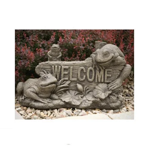 Welcome Frogs Garden Statue