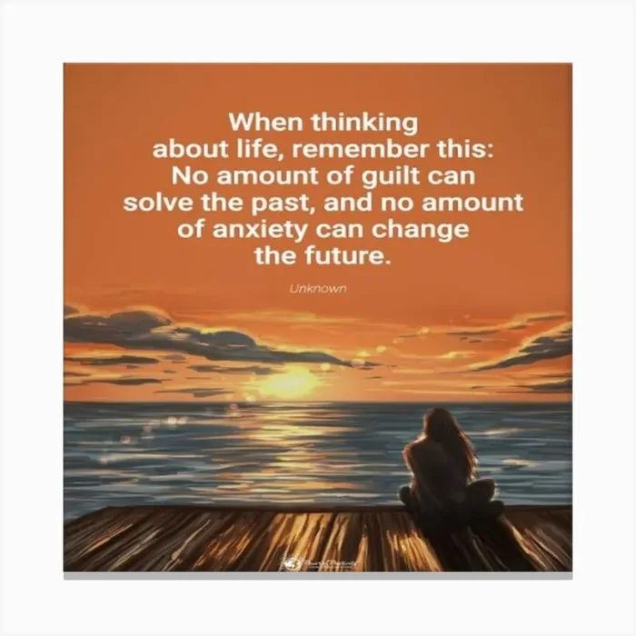 When Thinking About Life Quote Canvas Print by Crystal art print shop