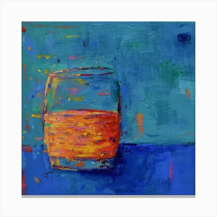 Whiskey Square Canvas Print by Dawn Underwood