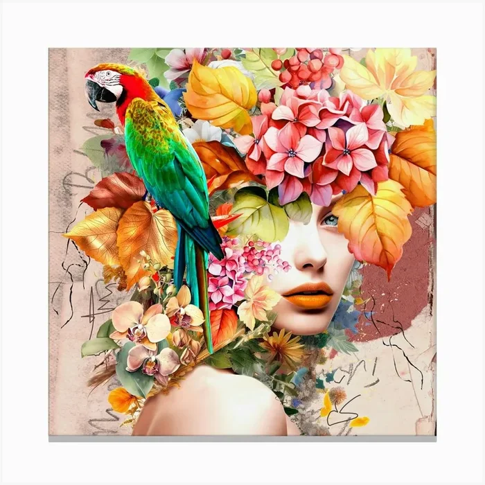 Wild Flower Blooming Canvas Print by Yvonne Coleman Burney