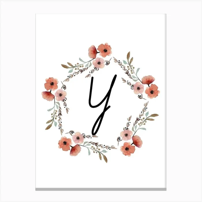 Wild Flower Y Canvas Print by Mantika Studio