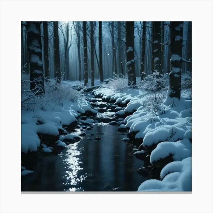 Winter In The Woods Canvas PrintT by Tizii