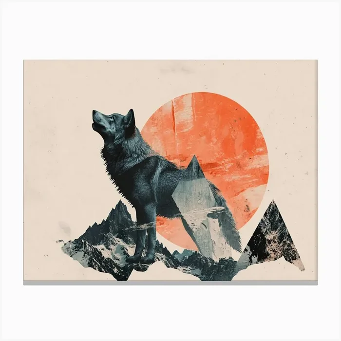 Wolf In The Mountains Canvas Print by ThatWorksMedia