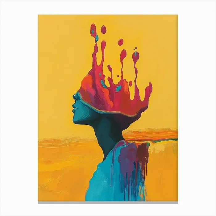 Woman’S Head 1 Canvas Print by Silent Canvas
