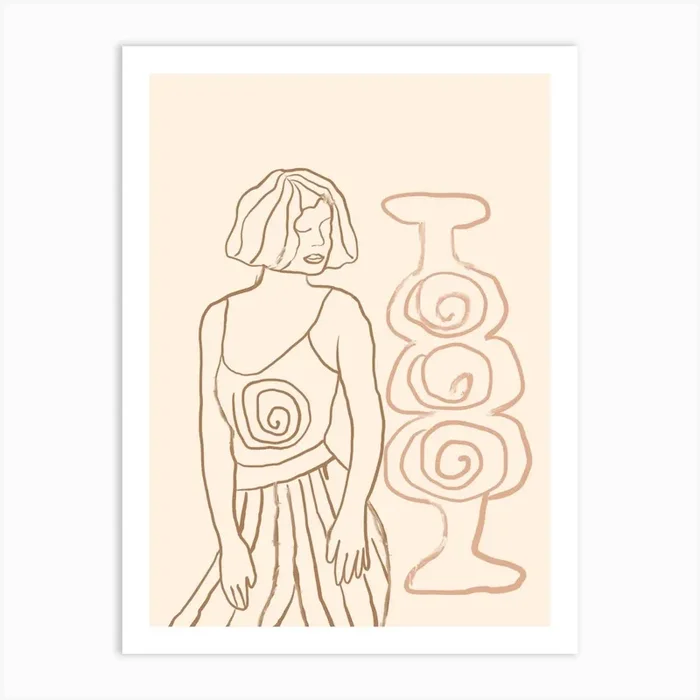Woman In A Dress Art Print by Henri Matisse Style Prints