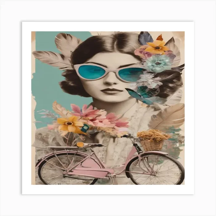 Woman With A Bike Art Print by ArtisticQuotesOfLife