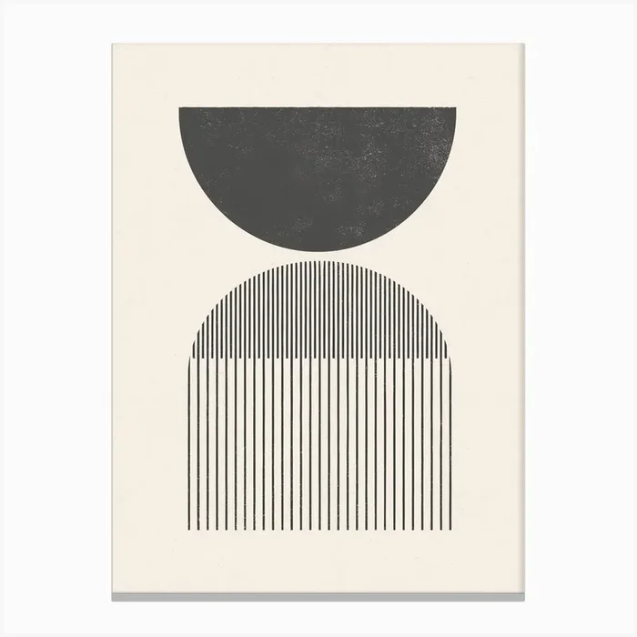 Woodblock Shapes And Lines Canvas Print by The Printable Studio