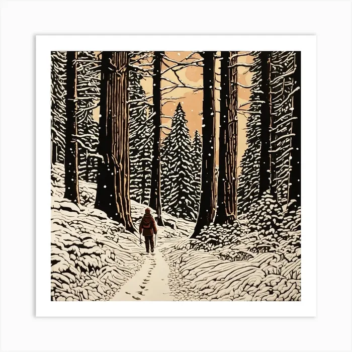 Woodcut Print Art PrintAB by Art brand