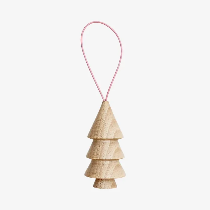 Wooden Christmas Tree Hanger – Nº. 3 – Pastel Pink by 5mm Paper