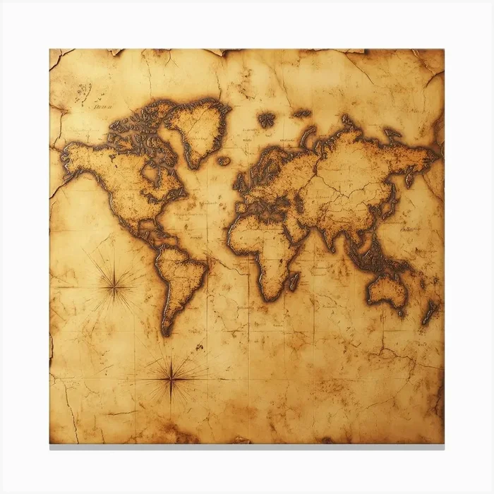 World Map Art 14 Canvas PrintS by Saiful