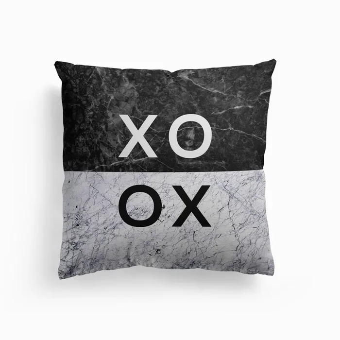 Xo Bandw Cushion by Orara Studio
