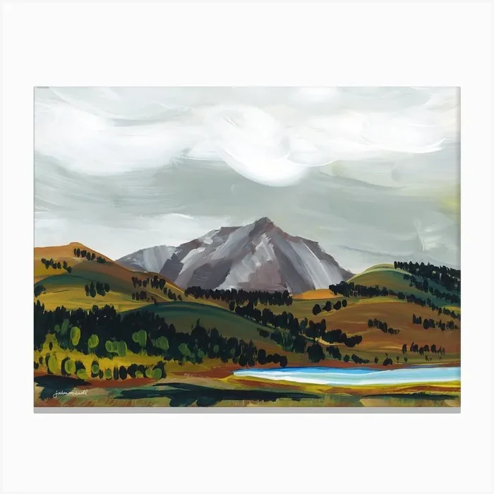 Yellowstone Mountain Landscape Canvas Print by Jordan McDowell