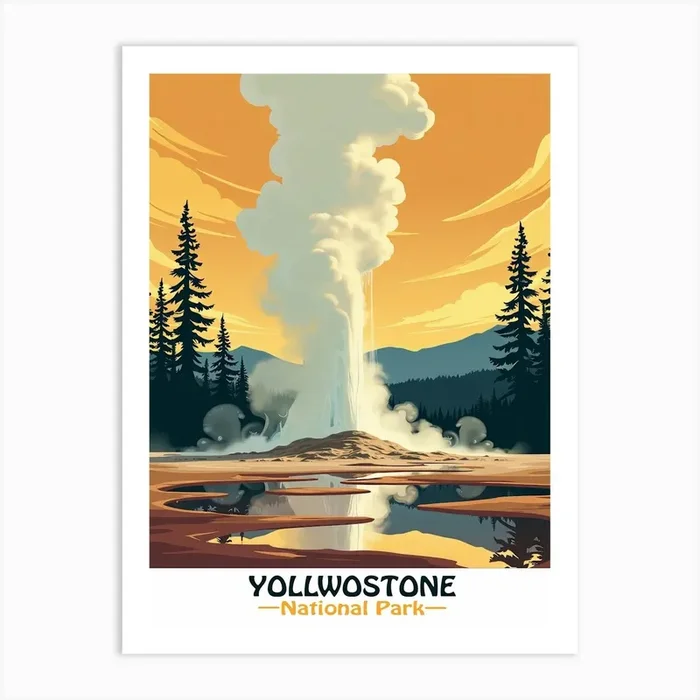 Yellowstone National Park Art Print by Mihir Mojumdar