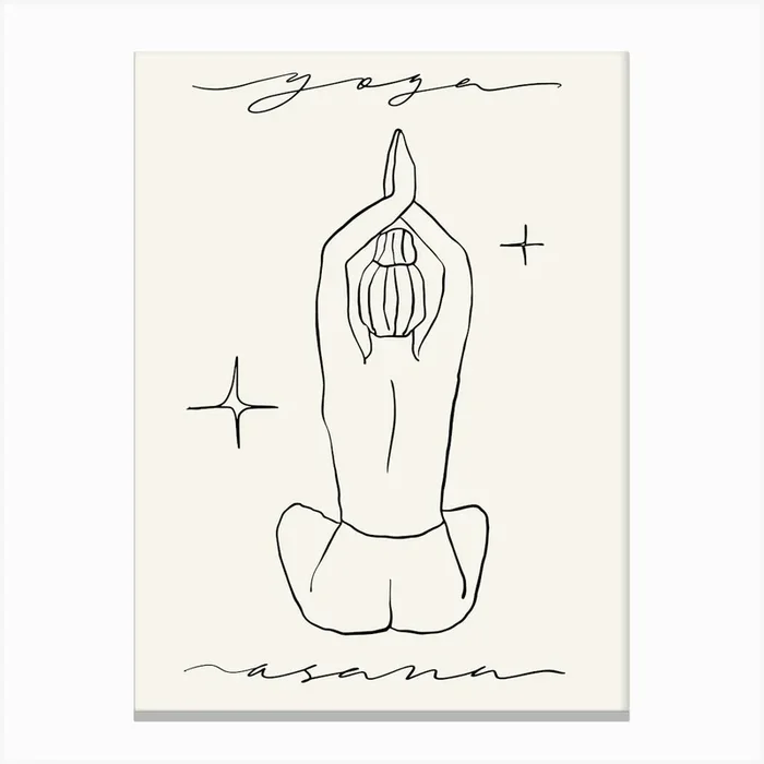Yoga Asana Canvas Print by Henri Matisse Style Prints