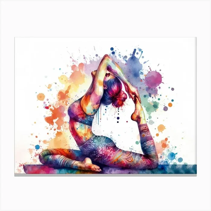 Yoga Pose 1 Canvas PrintV by viart.