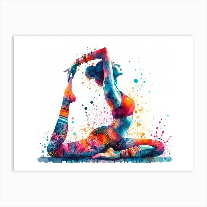 Yoga Pose Art PrintV by viart.