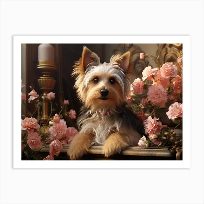 Yorkshire Terrier 2 Art Print by Creating professional oil paintings out of any small idea