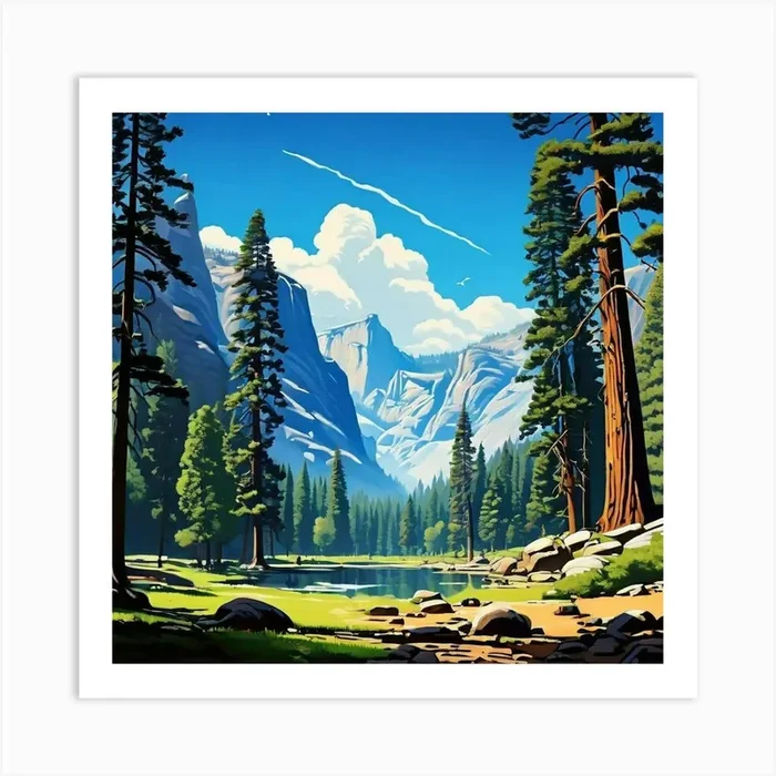 Yosemite National Park Giant Sequoia Trees Art Print by nationalpark