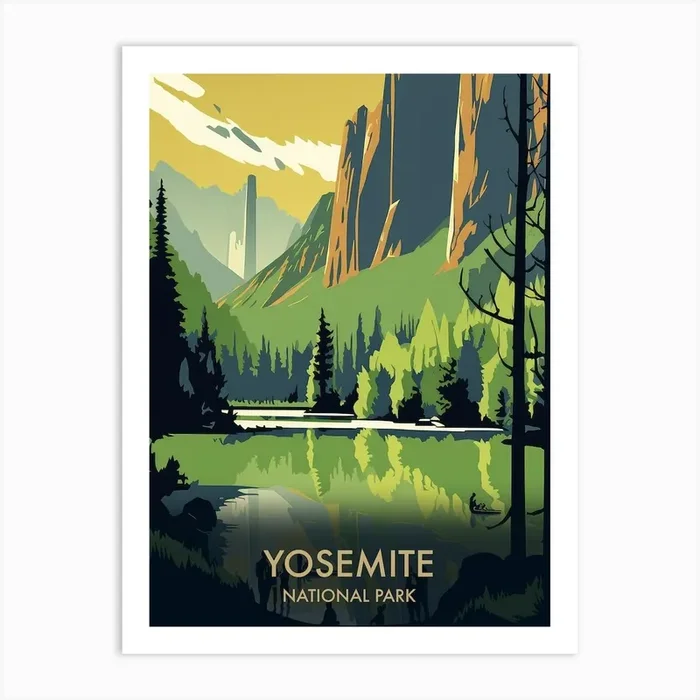 Yosemite National Park Vintage Travel Poster 9 Art Print by Travel Poster Collection