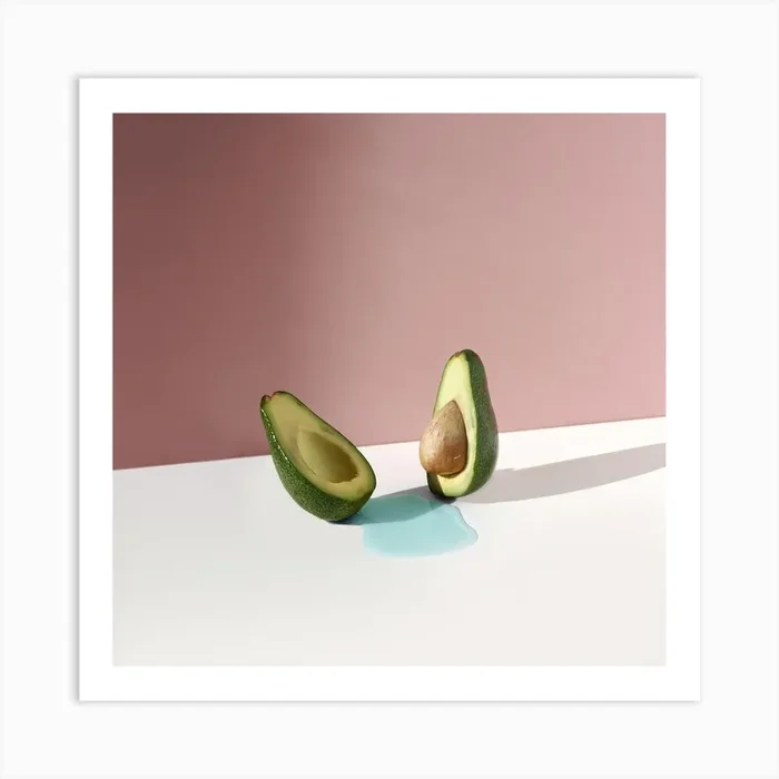 You And Me Avocado Square Art Print by George Griefy