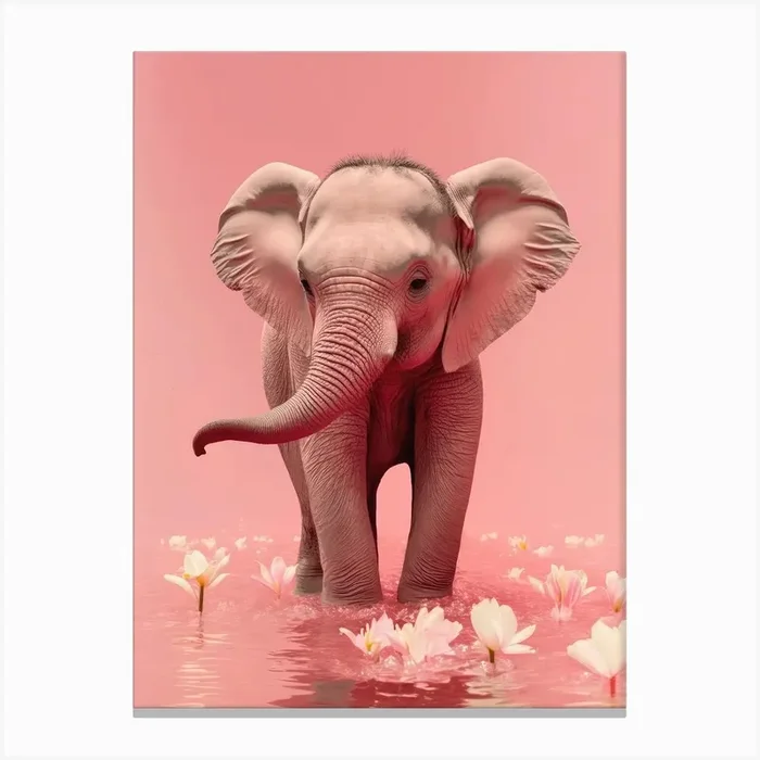 Young Elephant Canvas Print by Treechild