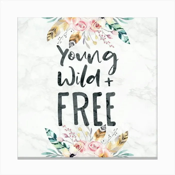 Young Wild And Free – Nursery Prints Canvas PrintN by NatureMagick