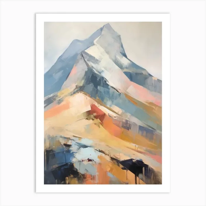 Yr Wyddfa Wales 1 Mountain Painting Art Print by WanderWall Prints