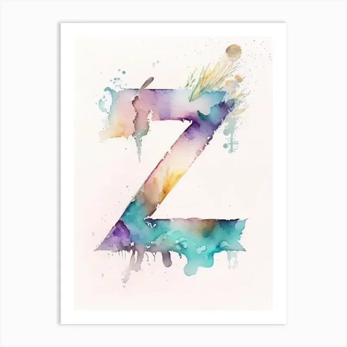 Z, Letter, Alphabet Storybook Watercolour Art PrintAA by Artful ABCs