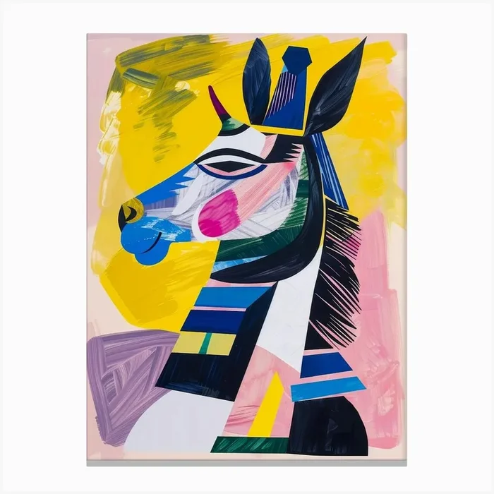Zebra 14 Canvas Print by Moving Clouds Art