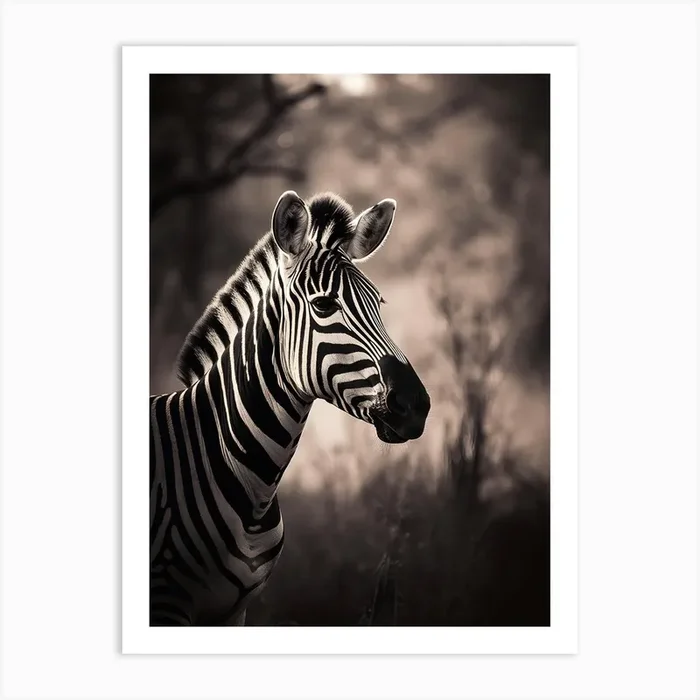 Zebra In The Wild Art Print by drdigitaldesign
