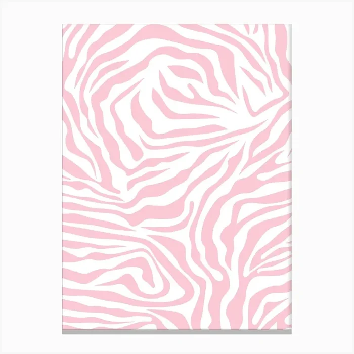Zebra Stripes Pink Canvas PrintDR by Daily Regina Designs