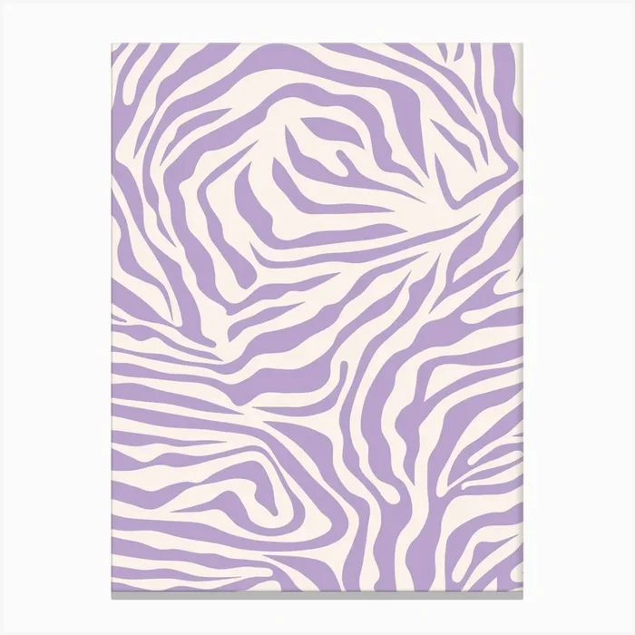 Zebra Stripes Purple Canvas PrintDR by Daily Regina Designs