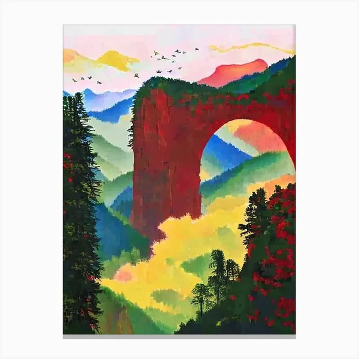 Zhangjiajie National Forest Park China Abstract Colourful Canvas Print by National Park Posters