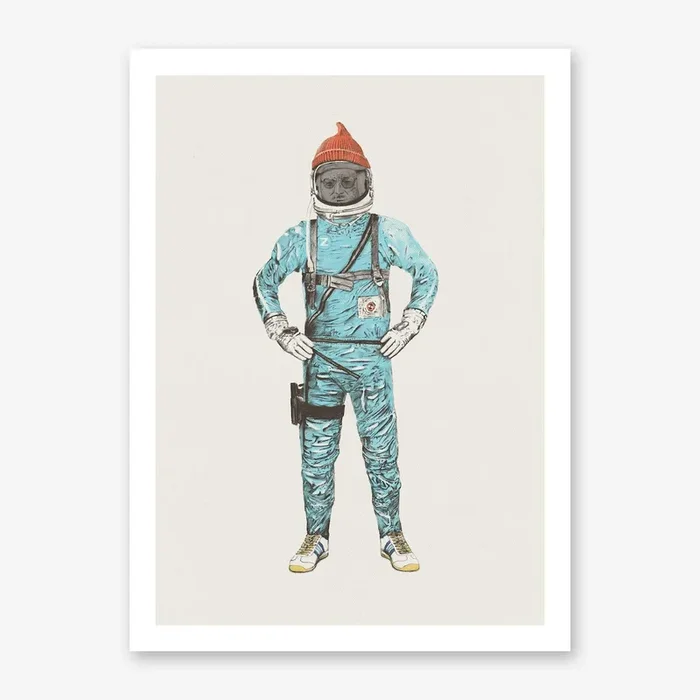 Zissou In Space Art Print by Florent Bodart