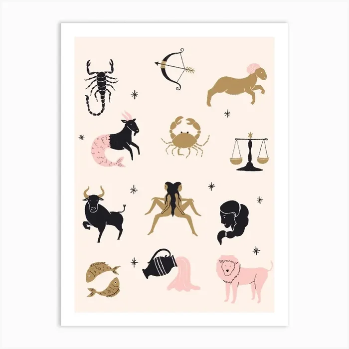 Zodiac Art Print by Molly Redmond