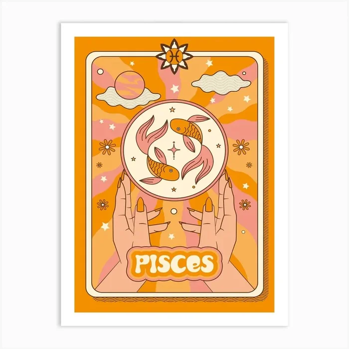Zodiac Pisces Art Print by Proper Good Prints