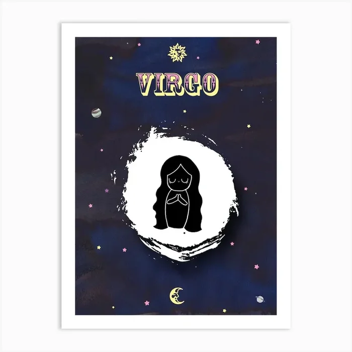 Zodiac Virgo Art PrintS by Sugarviolet